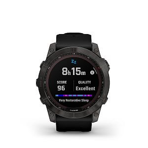 Garmin Fenix 7X PRO Sapphire Solar - grey DLC titanium / black band time