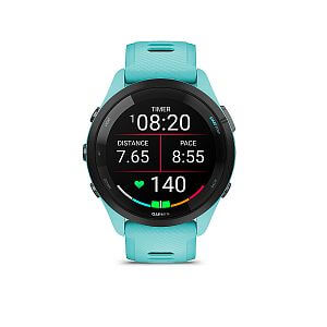 Garmin Forerunner® 265 - luneta Black, pouzdro Aqua, řemínek silicone Aqua/Black multisport aktivity