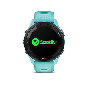 Garmin Forerunner® 265 - luneta Black, pouzdro Aqua, řemínek silicone Aqua/Black přehrávač hudby spotify