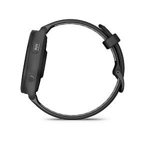 Garmin Forerunner® 265 - luneta Black, pouzdro Black, řemínek silicone Black/Gray boční pohled