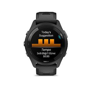 Garmin Forerunner® 265 - luneta Black, pouzdro Black, řemínek silicone Black/Gray nárvhy