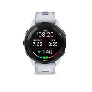 Garmin Forerunner® 265 - luneta Black, pouzdro White, řemínek silicone White/Blue multisport aktivita