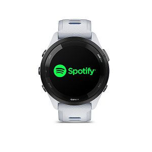 Garmin Forerunner® 265 - luneta Black, pouzdro White, řemínek silicone White/Blue přehrávač hudby spotify