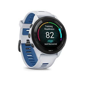 Garmin Forerunner® 265 - luneta Black, pouzdro White, řemínek silicone White/Blue připravenost k tréninku