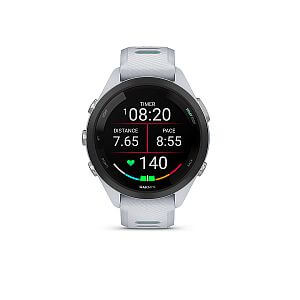 Garmin Forerunner® 265S, luneta Black, pouzdro Whitestone, řemínek silicone White/Neo multisport aktivity