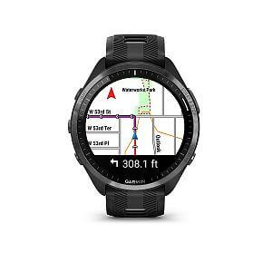 Garmin Forerunner® 965, titanová luneta, pouzdro Black, řemínek silicone Black/Grey mapa