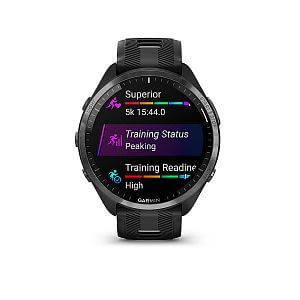 Garmin Forerunner® 965, titanová luneta, pouzdro Black, řemínek silicone Black/Grey menu