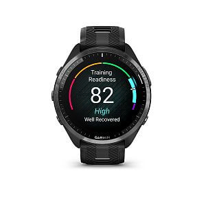 Garmin Forerunner® 965, titanová luneta, pouzdro Black, řemínek silicone Black/Grey ukazatele