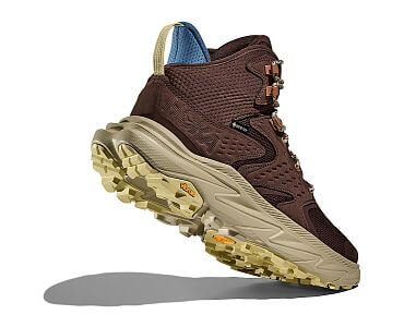 Hoka Anacapa 2 Mid GTX M walnut / oyster mushroom zadní pohled 