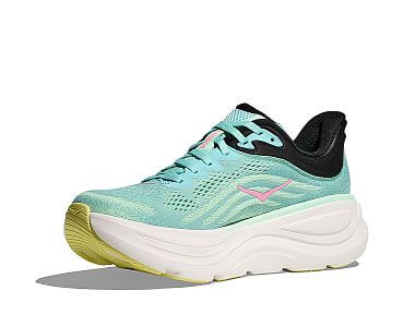 Hoka Bondi 9 W blue spark / mint fluorite dámské objemové běžecké boty na silniční běh tlumené