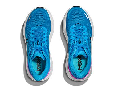 Hoka Bondi 9 W skyward blue / neon fuchsia dámské běžecké tlumené silniční boty svršek