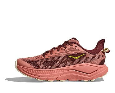 Hoka Challenger 8 Wide W blush / dark cedar dámské univerzální běžecké trailové boty boční pohled