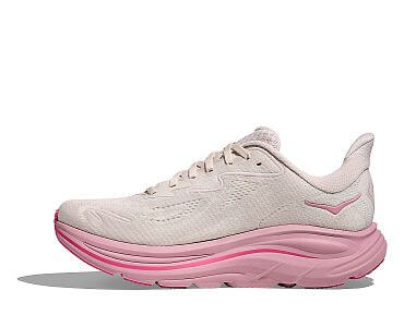 Hoka Clifton 10 Wide W rose cream / dried rose dámské běžecké silniční boty široká verze boční pohled
