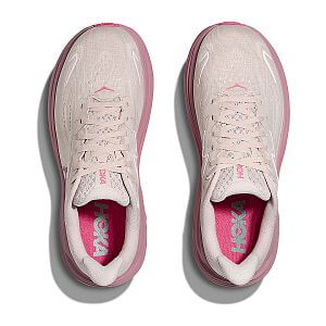Hoka Clifton 10 Wide W rose cream / dried rose dámské běžecké silniční boty široká verze svršek