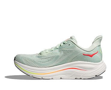 Hoka Clifton 10 Wide W sea glass / neon flame
