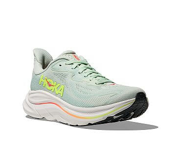 Hoka Clifton 10 Wide W sea glass / neon flame