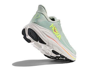 Hoka Clifton 10 Wide W sea glass / neon flame