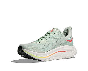 Hoka Clifton 10 Wide W sea glass / neon flame