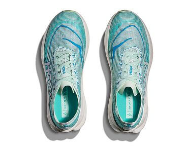 Hoka Mach X 2 W snow melt / blue spark dámské běžecké tempové silniční boty svršek