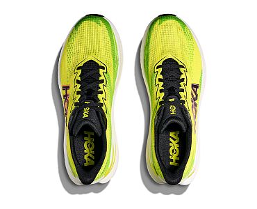 Hoka Mach X 3 M neon hoka citrus / neon lime pánské běžecké silniční boty svršek