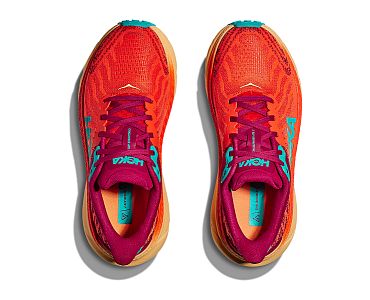 Hoka One One Challenger ATR 7 W flame / cherries jubilee detail horní pohled