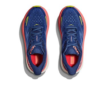 Hoka One One Clifton 9 Wide W evening sky / coral horní pohled