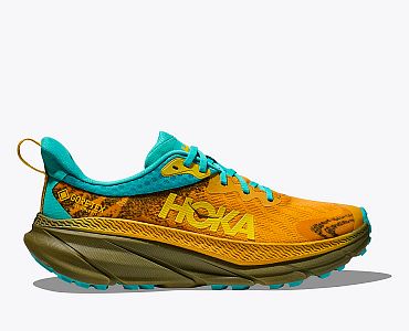 Hoka One One M Challenger ATR 7 GTX Golden yellow / avocado boční pohled