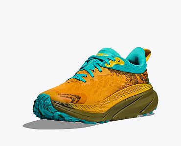 Hoka One One M Challenger ATR 7 GTX Golden yellow / avocado boční pohled