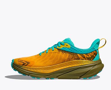 Hoka One One M Challenger ATR 7 GTX Golden yellow / avocado boční pohled