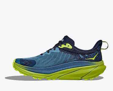 Hoka One One M Challenger ATR 7 GTX outer space / dark citron boční pohled