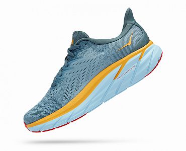 HOKA ONE ONE M Clifton 8 WIDE goblin blue / mountain spring boční pohled