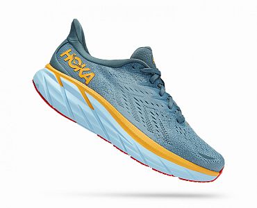 HOKA ONE ONE M Clifton 8 WIDE goblin blue / mountain spring boční pohled