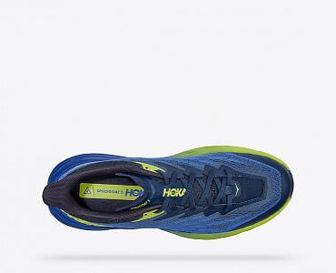 Hoka One One M Speedgoat 5 outer space / bluing pohled horn
