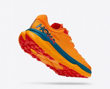 Hoka One One M Tecton X persimmon orange / radiant yellow boční pohled