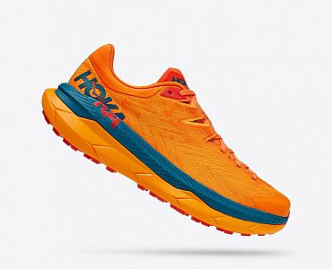 Hoka One One M Tecton X persimmon orange / radiant yellow boční pohled