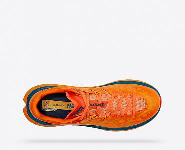 Hoka One One M Tecton X persimmon orange / radiant yellow horní pohled