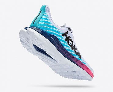 Hoka One One Mach 5 M white / scuba blue pánské běžecké boty