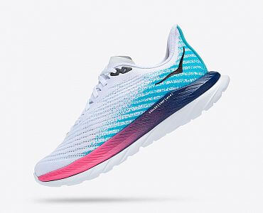 Hoka One One Mach 5 W white / scuba blue běžecké boty