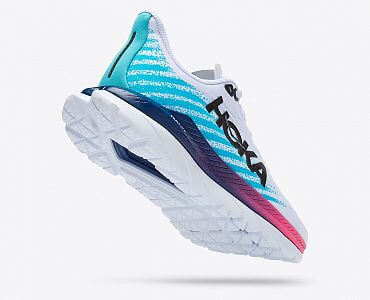 Hoka One One Mach 5 W white / scuba blue dámské běžecké boty