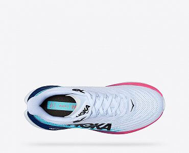 Hoka One One Mach 5 W white / scuba blue horní pohled