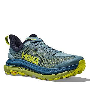 Hoka One One Mafate Speed 4 M stone blue / dark citron pánské trailové boty