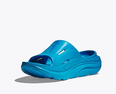 Hoka One One Ora Recovery Slide 3 U diva blue / diva blue boční pohled