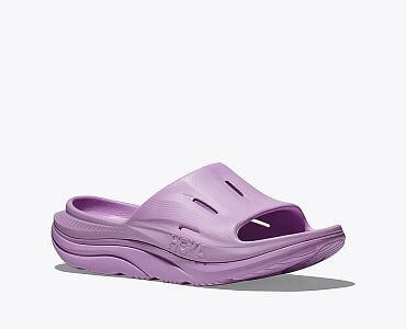 Hoka One One Ora Recovery Slide U violet bloom / violet bloom boční pohled