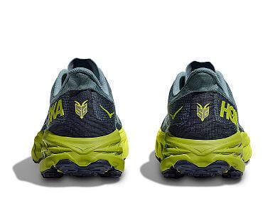 Hoka One One Speedgoat 5 Wide M stone blue/dark citron zadní pohled