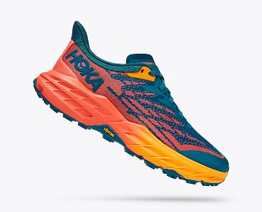 Hoka One One Speedgoat 5 Wide W blue coral / camellia boční pohled