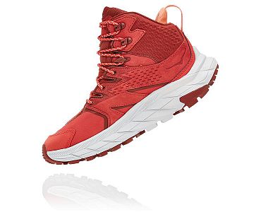 HOKA ONE ONE W Anacapa Mid GTX hot sauce/cherry mahogany venkovní strana