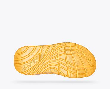 Hoka One One W Ora Recovery Flip summer song / amber yellow detail pohled ze spodu