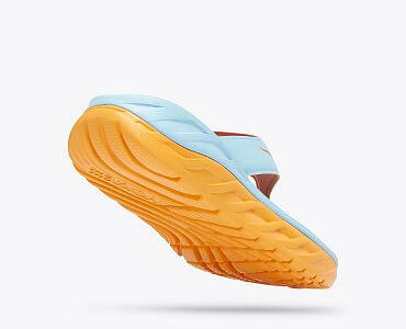 Hoka One One W Ora Recovery Flip summer song / amber yellow zadní pohled