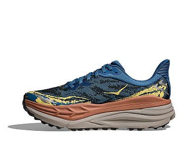 Hoka Stinson 7 M foggy night / cardamom pánské běžecké trailové boty boční pohled