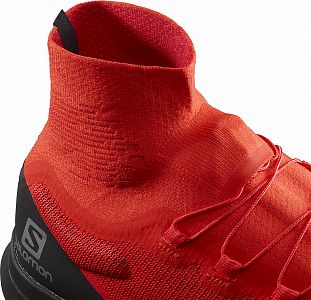 L40751600 Salomon SLAB Sense 8 SG racing red black white gaiter view